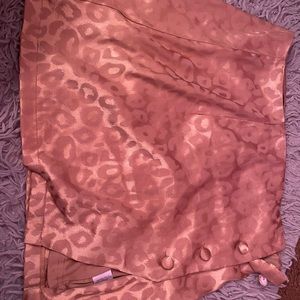 cheetah print tan skirt